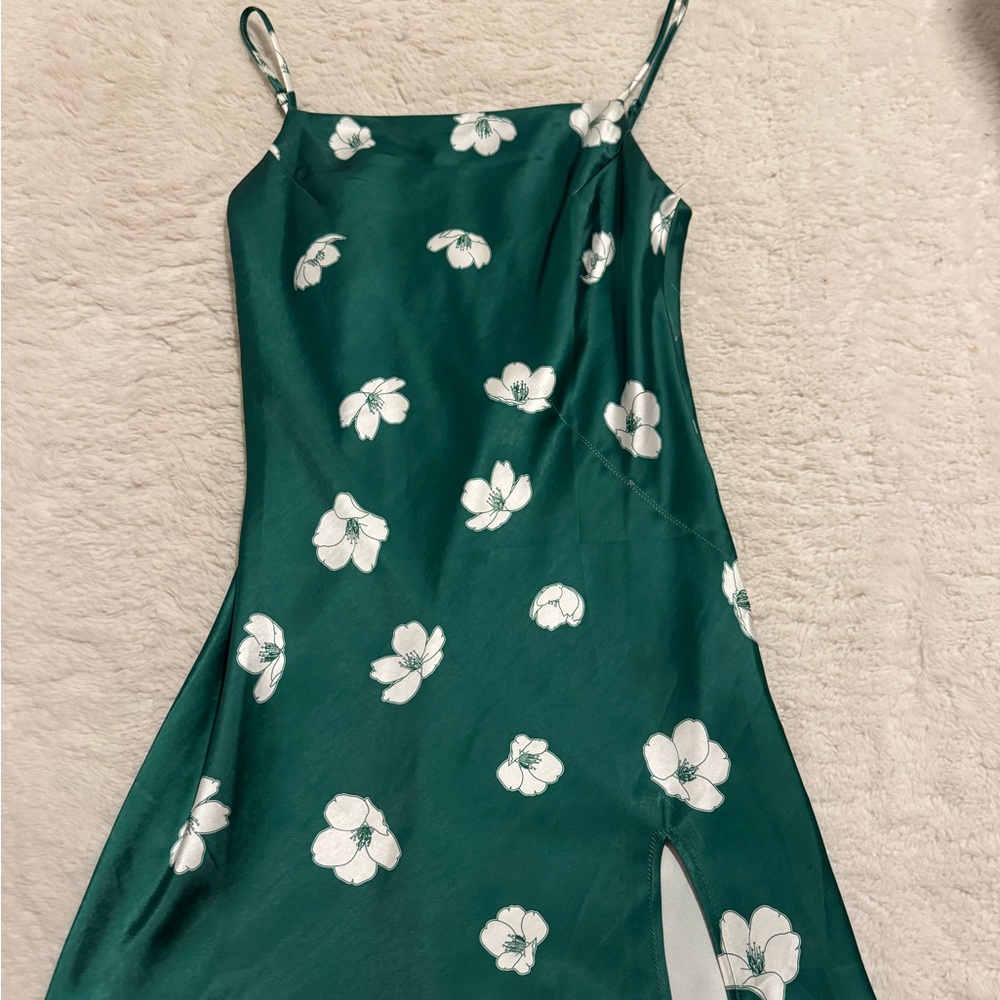 Princess Polly Green Floral Mini Dress